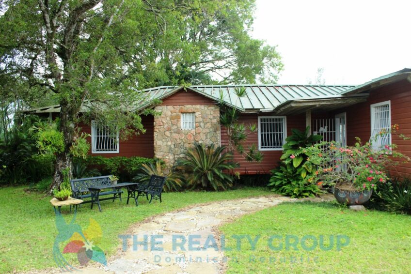 Exterior view of the charming villa nestled in the mountains of Puerto Plata