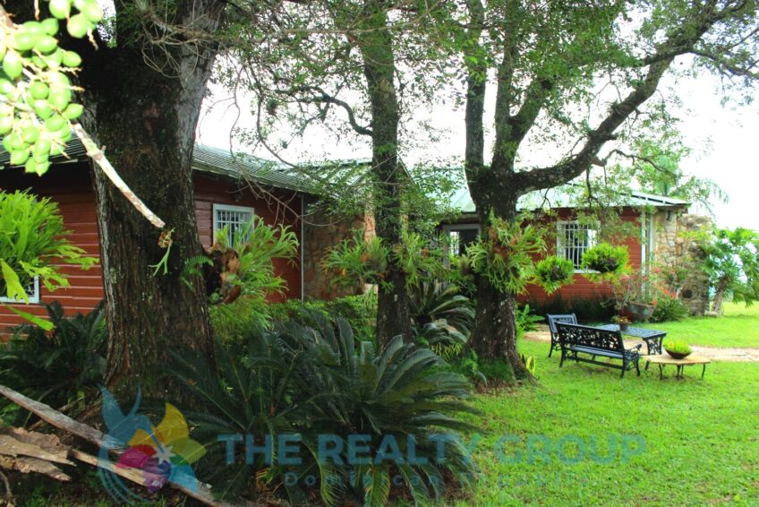 Exterior view of the charming villa nestled in the mountains of Puerto Plata