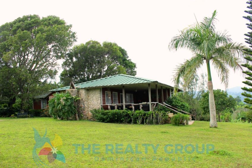 Exterior view of the charming villa nestled in the mountains of Puerto Plata