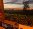 Breathtaking panoramic view from the covered terrace overlooking the valley.