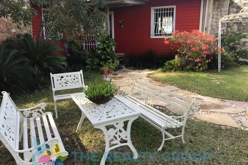 Exterior view of the charming villa nestled in the mountains of Puerto Plata