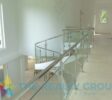 modern upstairs landing. High ceilings and nice light feature