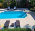 view swimming pool from first floor