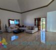 Living room with enormous couch