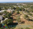 Aerial view of the upper plot in La Mulata II with a stunning ocean backdrop