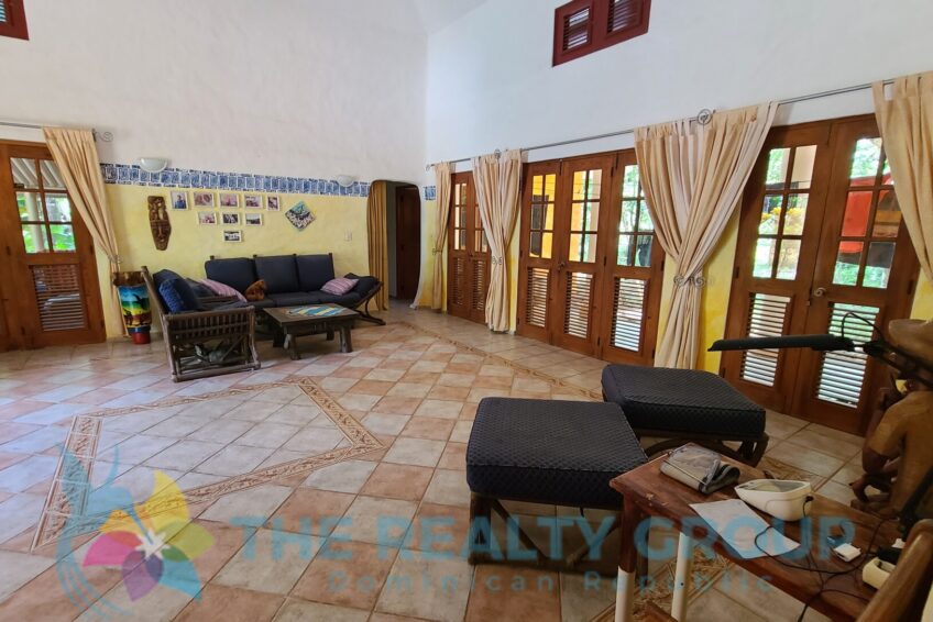 huge open living concept in the main villa