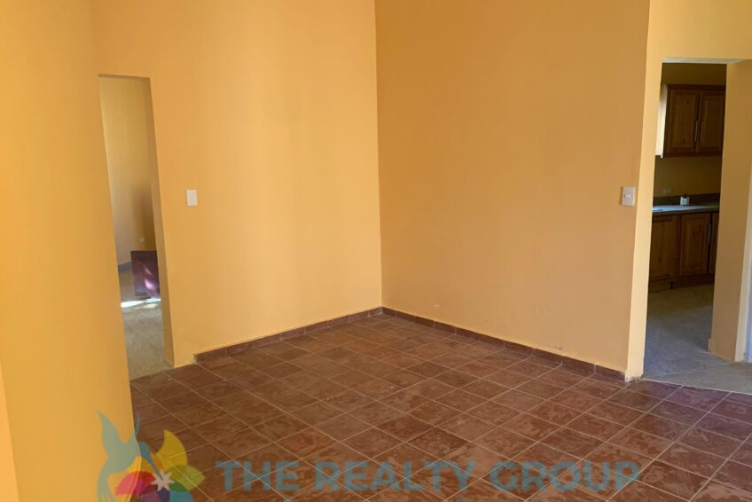 View of the inside of the fixer-upper in Cabarete East with walled lot