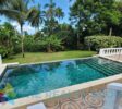 Bali-style pool and tropical garden at a beautiful villa with apartment and studio in Sosúa