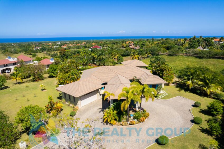 Luxury villa in Sosúa drone shots with amazing ocean views